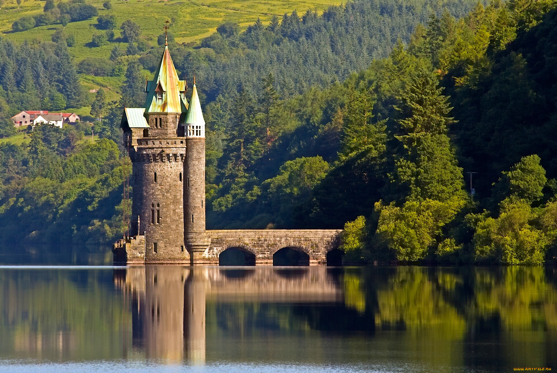 lake vyrnwy tower ,  wales,  england, , - ,  ,  , lake, vyrnwy, tower, , england, wales, , , , , , , , 